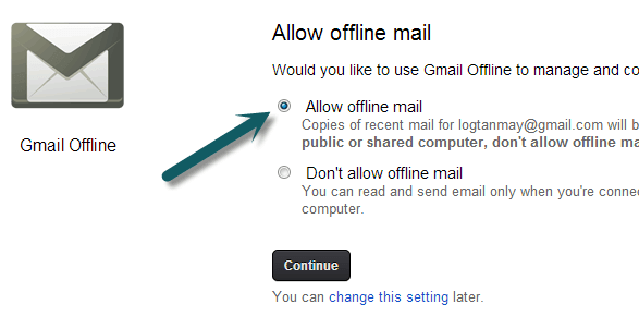 دسترسی به ایمیل ها در حالت آفلاین