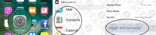 انتقال کانتکت سیم کارت به آیفون