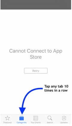 خطای Cannot Connect to App Store