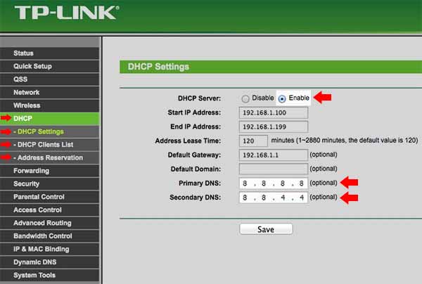 تنظیم dns مودم