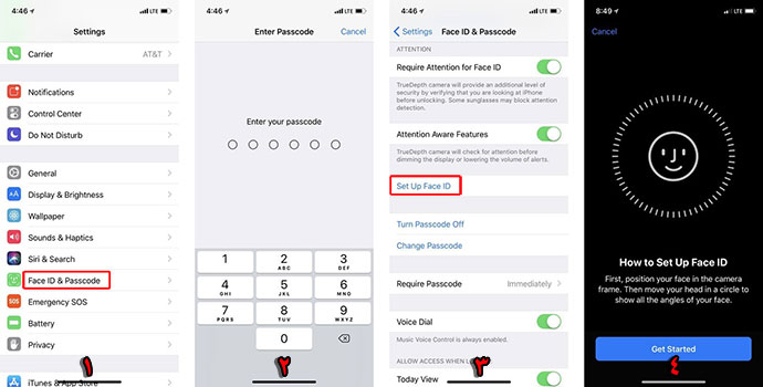 راه اندازی Face id در آیفون X 