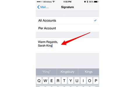 آموزش ایجاد امضا در جیمیل از طریق نرم افزار جیمیل آیفون