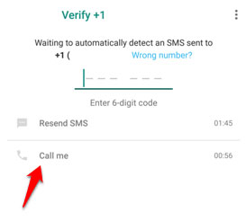 عدم دریافت پیامک کد فعال سازی واتساپ