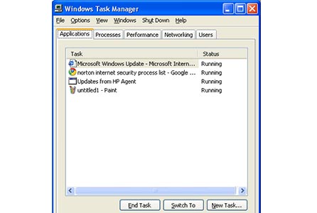 آموزش کار با Task Manager در ویندوز XP 