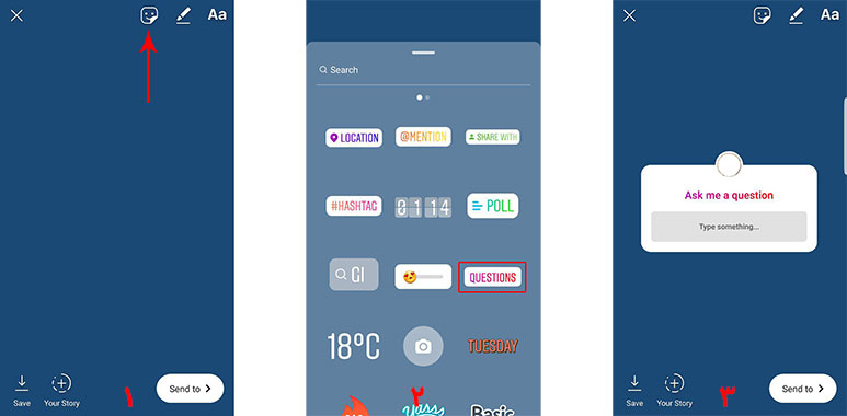 سوال در استوری اینستاگرام