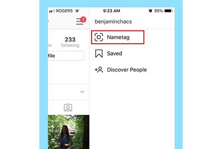 کاربرد name tag اینستاگرام
