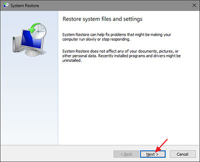 سیستم ریستور در ویندوز