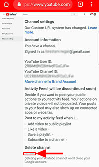 آموزش حذف اکانت یوتیوب | دیلیت اکانت youtube