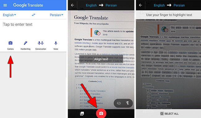 گوگل ترنسلیت Google Translate
