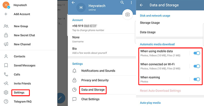قطع شدن دانلود در تلگرام