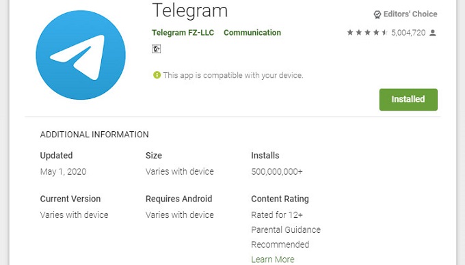 خطای استوری تلگرام